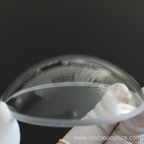 Quartz glass dome mounted for underwater camera